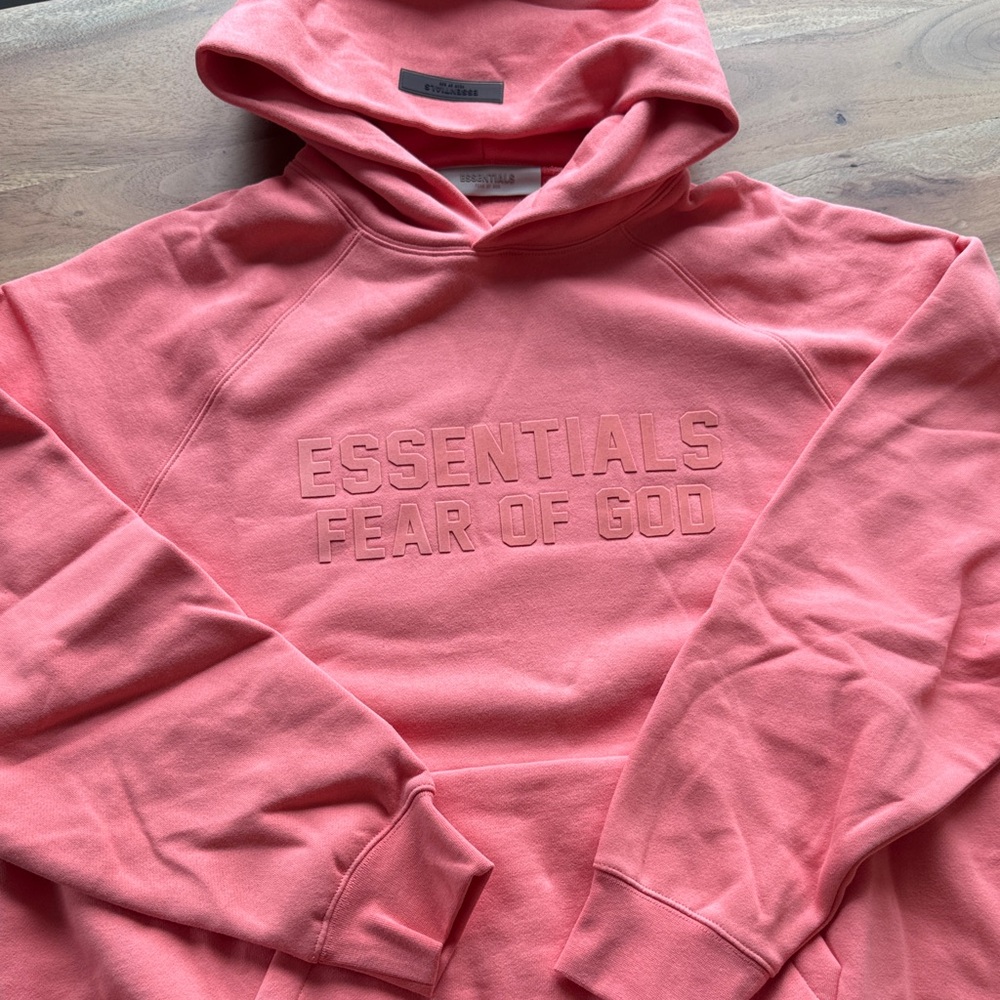 Essentials Fear of God Coral Hoodie